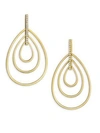 Carelle Moderne Diamond & 18K Yellow Gold Trio Teardrop Earrings