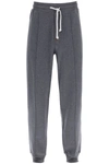 Brunello Cucinelli Tapered Cotton-blend Track Pants In Grey