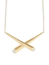 Carelle Whirl Diamond & 18K Yellow Gold Collar Necklace