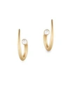 Carelle Whirl Diamond & 18K Yellow Gold Spiral Earrings