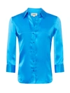 L Agence Dani Blouse In Neon Blue