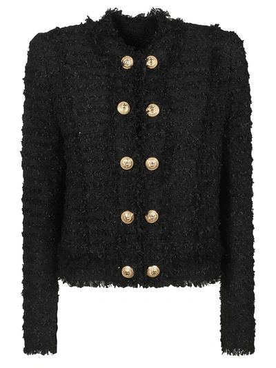 Balmain Tweed Jacket In Black