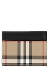 BURBERRY BURBERRY EMBROIDERED E-CANVAS CARD HOLDER