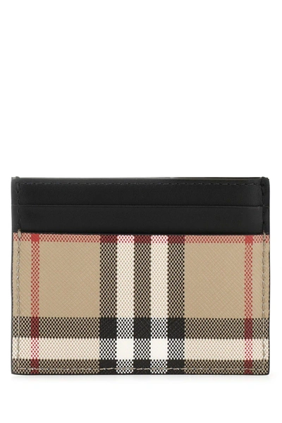 BURBERRY BURBERRY EMBROIDERED E-CANVAS CARD HOLDER