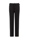 Burberry Sade Satin Band Wool Trouser In Black