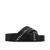 Stella Mccartney Logo Slippers Women In Black