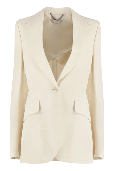 Stella Mccartney Powder Pink Single-breasted Jacket By . Commitment To Sustainabilit In White