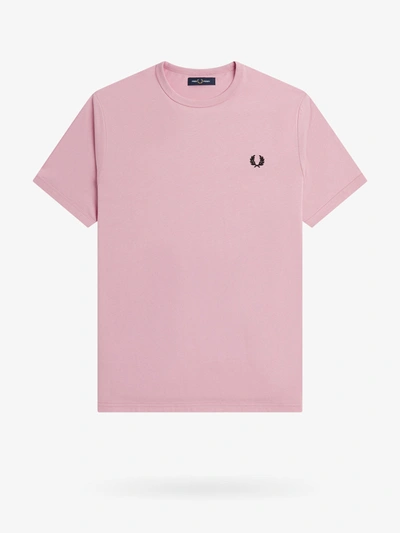 Fred Perry Ringer T-shirt In Pink