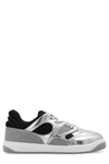 Gucci Elevate Your Style With This Silver And Black Metallic-leather Sneaker In Default Title