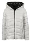 Moncler Narlay Puffer Jacket W/ Logo Detail In White