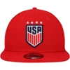 New Era Red Uswnt Team Basic 9fifty Snapback Hat In Red