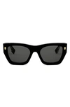 Fendi Roma Rectangular Sunglasses In Grey