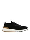 Brunello Cucinelli Knitted Low-top Sneakers In Black