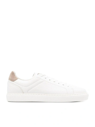 Brunello Cucinelli Panelled Low-top Sneakers In White