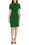 Maggy London Mock Neck Short Sleeve Sheath Dress In Formal Garden