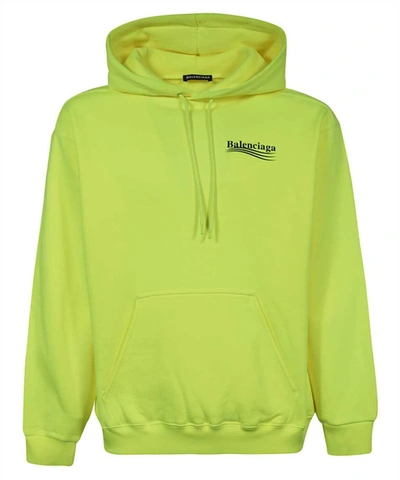 Balenciaga Cotton Hoodie In Green