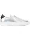 Givenchy Leather Urban Tie Knot Sneakers In Metallics. In Silver