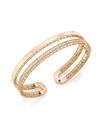 Roberto Coin DOUBLE SYMPHONY DIAMOND AND 18K ROSE GOLD BANGLE,400094387978