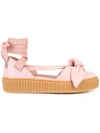 FENTY X PUMA FENTY X PUMA BOW CREEPER SNEAKER SANDALS - PINK & PURPLE,36579412119799