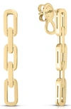 Roberto Coin Navarra Link Drop Earrings In Yellow Gold