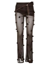 Jacquemus Le Pantalon Espelho Beaded Mesh Pants In 850