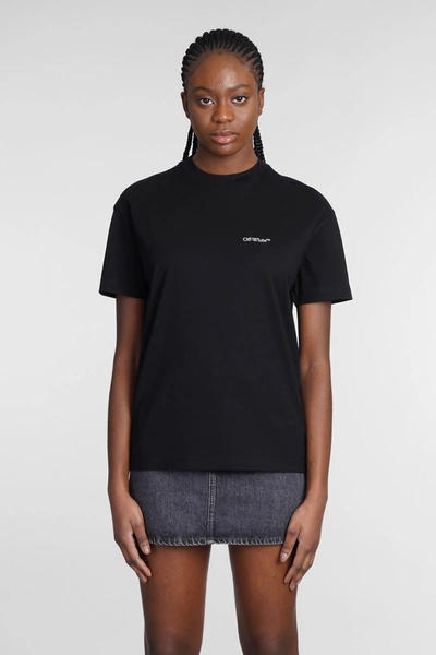 Off-white Floral Arrows-print T-shirt In Black