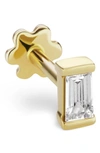 Maria Tash 18k Yellow Gold Diamond Baguette Single Stud Earring