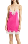 NATORI ENCHANT LACE TRIM SATIN CHEMISE