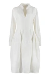 Bottega Veneta Viscose Blend Midi Dress In White