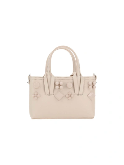 Christian Louboutin Cabata E/w Nano Leather Tote Bag In Leche/leche