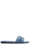 Givenchy 4g Denim Medallion Flat Sandals In Default Title