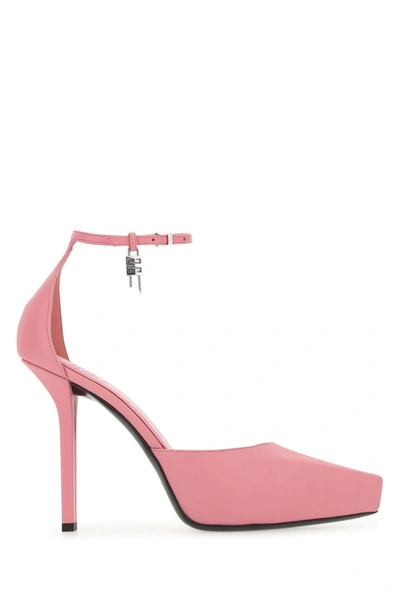 Givenchy Women's G Lock 110 Leather Ankle-strap Platform Pumps In Pink