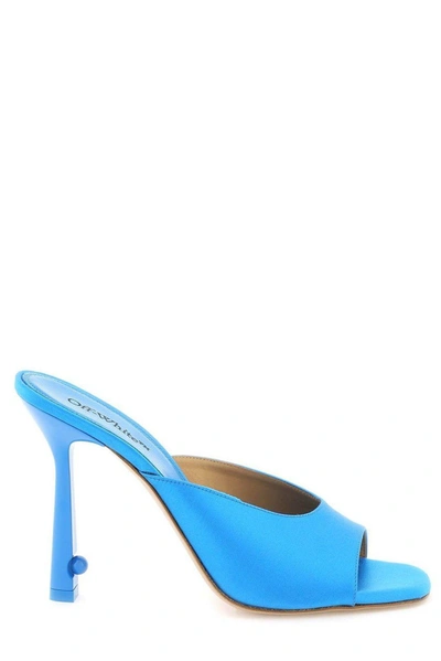 Off-white Pop Lollipop Pointed-toe Mules In Blue