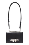 Alexander Mcqueen Jewelled Four-ring Handle Satchel In 1000 Black