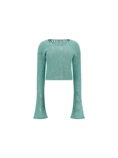 Acne Studios Sweater In Aqua Blue