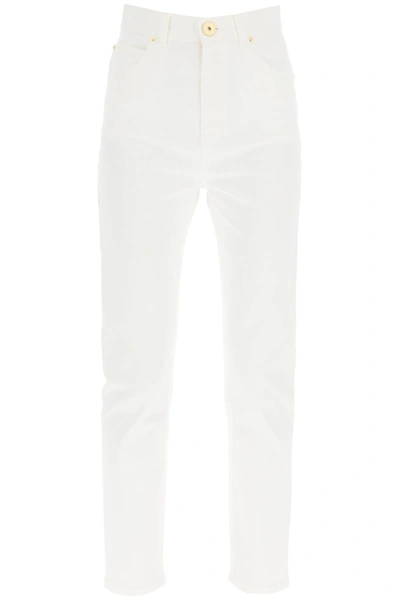 Balmain High-waisted Slim-fit Jeans In White