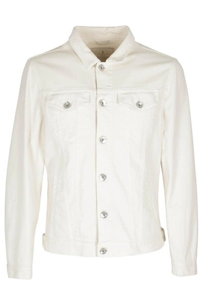 Brunello Cucinelli Denim Jacket In Off White