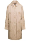 BURBERRY BURBERRY BEIGE TRENCH COAT EQUESTRIAN KNIGHT IN COTTON WOMAN