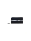Comme Des Garçons Logo Zip-around Wallet In Black
