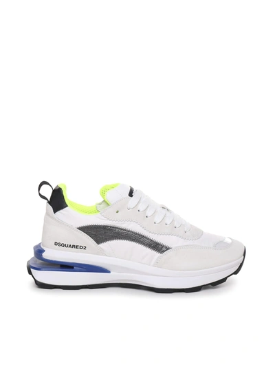 Dsquared2 Multicolour Suede And Fabric Low-top Sneakers In White