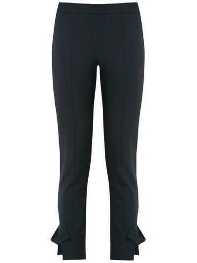 Gloria Coelho Cropped Skinny Trousers In Blue