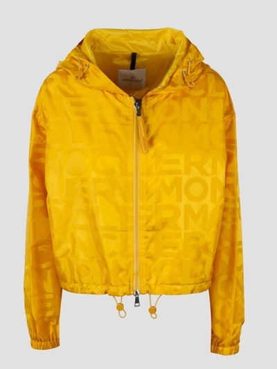 Moncler Vernant Hooded Jacket In Yellow & Orange