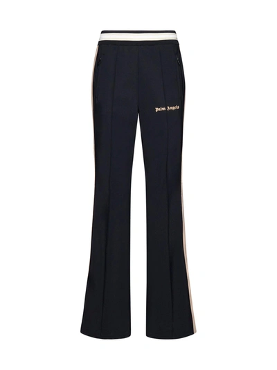 Palm Angels Ultralight Flare Track Trousers In Black