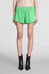 STELLA MCCARTNEY STELLA MCCARTNEY SHORTS IN GREEN VISCOSE