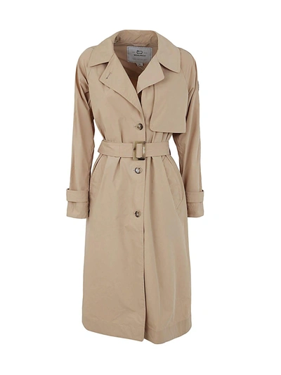 Woolrich Summer Trench In Feather Beige