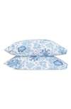 Matouk Pomegranate Linen Pillowcase In Porcelain Blue
