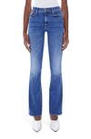 Mother The Outside Mid Rise Bootcut Jeans In Dark And Stormy Night In Dark And Stormy Night