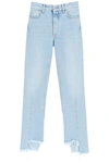 Off-white Bleach Twist Seam Skinny Jeans In Light Blue (light Blue)