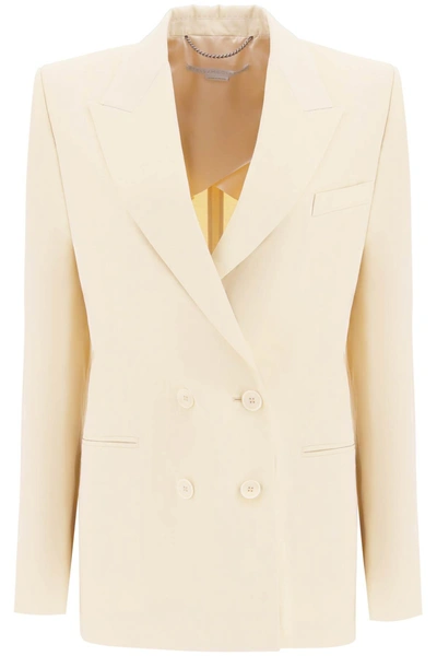 Stella Mccartney Double-breasted Blazer In Buttermilk (beige)