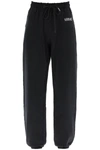 Versace Logo-print Track Pants In Black White (black)